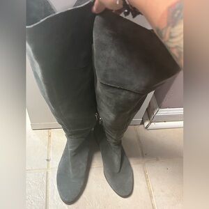Vince Camuto Charcoal Over the Knee Boots